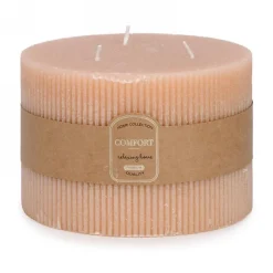 Bougie striée pêche