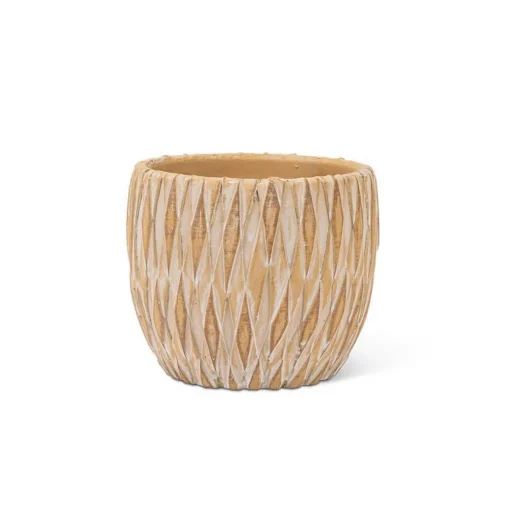 Cache-pot à motif beige