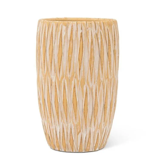 Cache-pot à motif beige