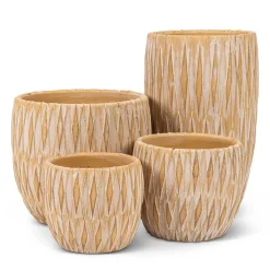 Cache-pot à motif beige