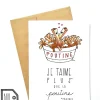 Carte de souhaits - Je t'aime plus que la poutine