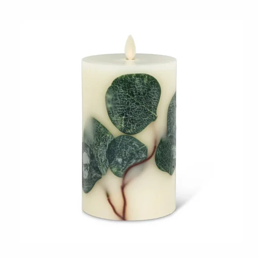 Chandelle à flamme sécuritaire à l'eucalyptus