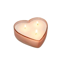 Chandelle Coeur blush fleur d'oranger