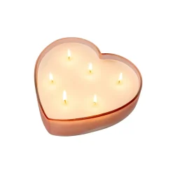 Chandelle Coeur blush fleur d'oranger