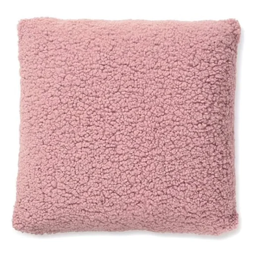 Coussin sherpa rose