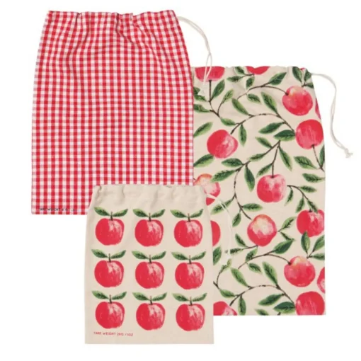 Ensemble de 3 sacs réutilisables Pomme