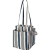 Sac à shopping à rayures navy