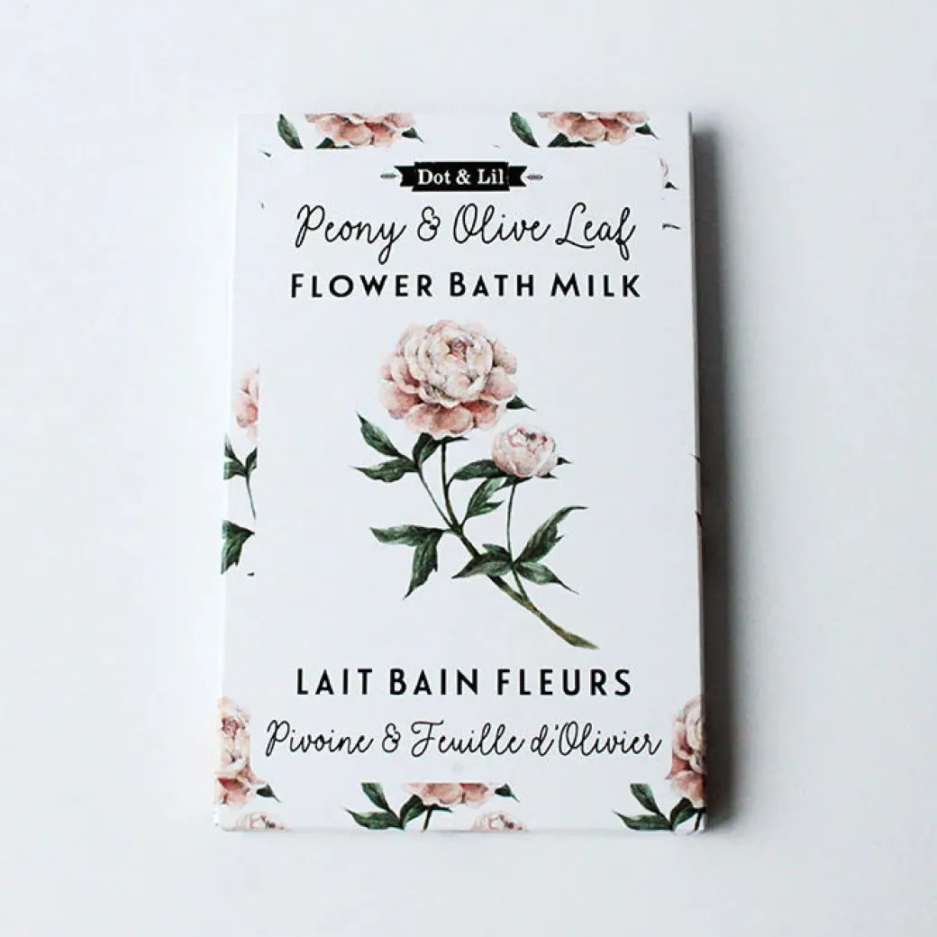 Sachet de lait de bain Pivoine et feuille d'olivier