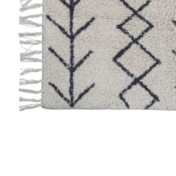 Tapis en coton à franges