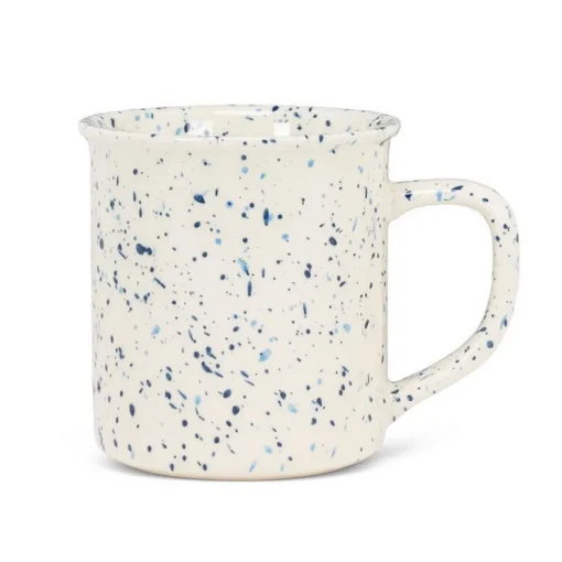 Tasse à motif moucheté bleu