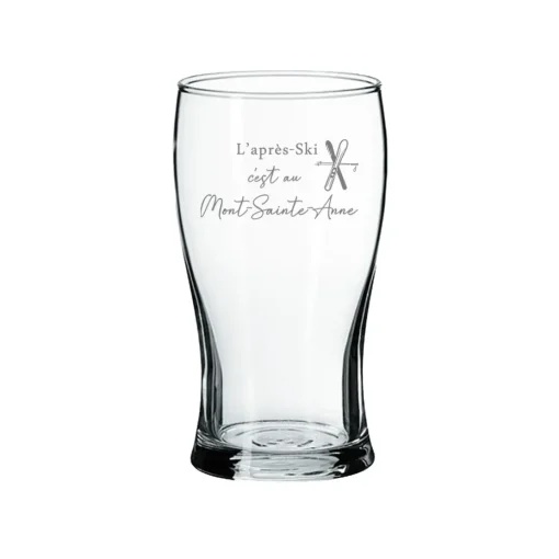 Verre à bière « L'après-ski c'est au Mont-Sainte-Anne » par La Maison du Bar