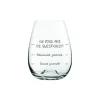 Verre à vin sans pied « Ne pose pas de questions » par la Maison du Bar